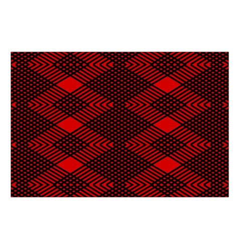 pattern black red Waist Pouch (Small) from ArtsNow.com Loop