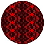 pattern black red Round Trivet