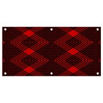 pattern black red Banner and Sign 4  x 2 