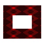 pattern black red White Wall Photo Frame 5  x 7 