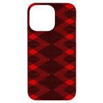 pattern black red iPhone 14 Pro Max Black UV Print Case