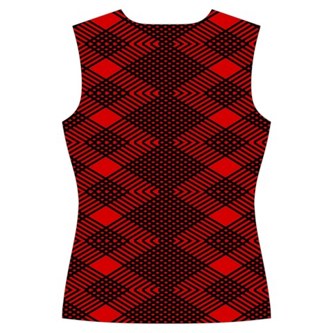 pattern black red Women s Cut Out Long Sleeve T Back