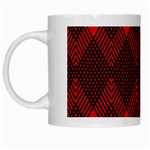 pattern red black, White Mug