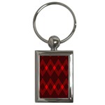 pattern red black, Key Chain (Rectangle)