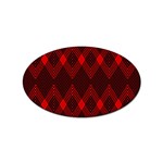 pattern red black, Sticker (Oval)