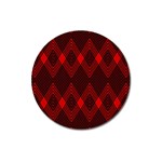 pattern red black, Magnet 3  (Round)