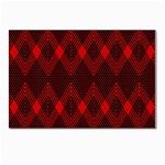 pattern red black, Postcard 4 x 6  (Pkg of 10)