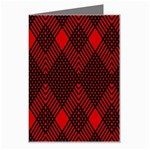 pattern red black, Greeting Card