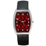 pattern red black, Barrel Style Metal Watch