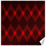 pattern red black, Canvas 12  x 12 