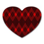 pattern red black, Heart Mousepad