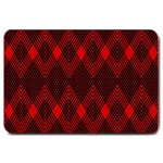 pattern red black, Large Doormat