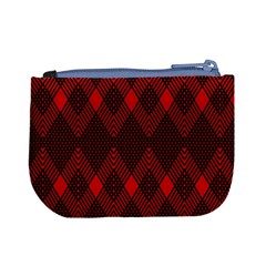 pattern red black, Mini Coin Purse from ArtsNow.com Back