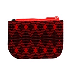 pattern red black, Mini Coin Purse from ArtsNow.com Back