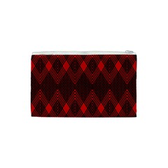 pattern red black, Cosmetic Bag (Small) from ArtsNow.com Back