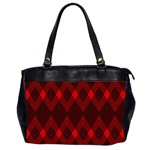 pattern red black, Oversize Office Handbag (2 Sides)