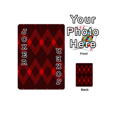 pattern red black, Playing Cards 54 Designs (Mini) from ArtsNow.com Front - Joker1