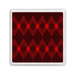 pattern red black, Memory Card Reader (Square)