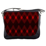 pattern red black, Messenger Bag