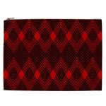 pattern red black, Cosmetic Bag (XXL)