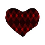 pattern red black, Standard 16  Premium Heart Shape Cushions