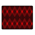 pattern red black, Two Sides Fleece Blanket (Small)