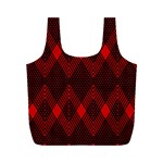 pattern red black, Full Print Recycle Bag (M)