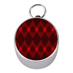 pattern red black, Mini Silver Compasses