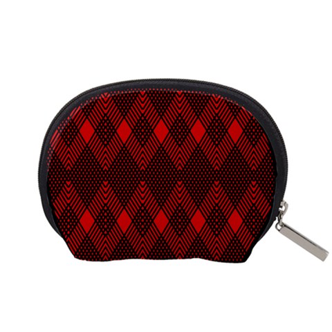 pattern red black, Accessory Pouch (Small) from ArtsNow.com Back