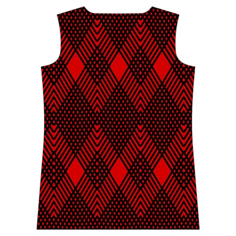 pattern red black, Women s Basketball Tank Top from ArtsNow.com Back