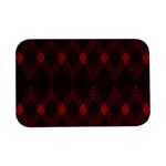 pattern red black, Open Lid Metal Box (Silver)  