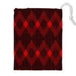 pattern red black, Drawstring Pouch (4XL)