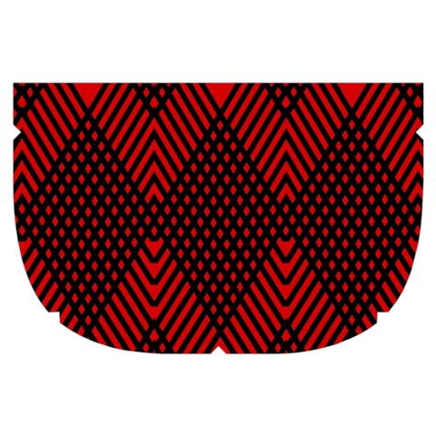 pattern red black, Make Up Case (Small) from ArtsNow.com Side Left