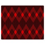 pattern red black, Premium Plush Fleece Blanket (Medium)