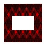 pattern red black, White Box Photo Frame 4  x 6 