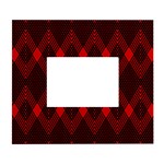 pattern red black, White Wall Photo Frame 5  x 7 