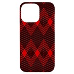 pattern red black, iPhone 14 Pro Max Black UV Print Case