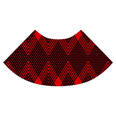 pattern red black, Trumpet Sleeve Cropped Top from ArtsNow.com Cuff Left