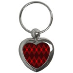 pattern, red, black,  Key Chain (Heart)