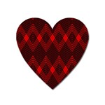 pattern, red, black,  Heart Magnet