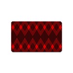 pattern, red, black,  Magnet (Name Card)