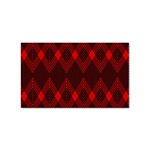 pattern, red, black,  Sticker Rectangular (100 pack)