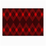 pattern, red, black,  Postcard 4 x 6  (Pkg of 10)