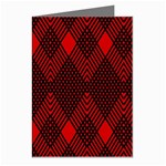 pattern, red, black,  Greeting Cards (Pkg of 8)