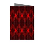 pattern, red, black,  Mini Greeting Cards (Pkg of 8)