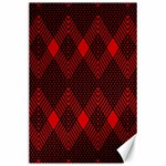 pattern, red, black,  Canvas 24  x 36 