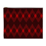 pattern, red, black,  Cosmetic Bag (XL)