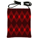 pattern, red, black,  Shoulder Sling Bag