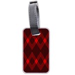 pattern, red, black,  Luggage Tag (two sides)