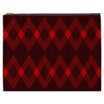 pattern, red, black,  Cosmetic Bag (XXXL)